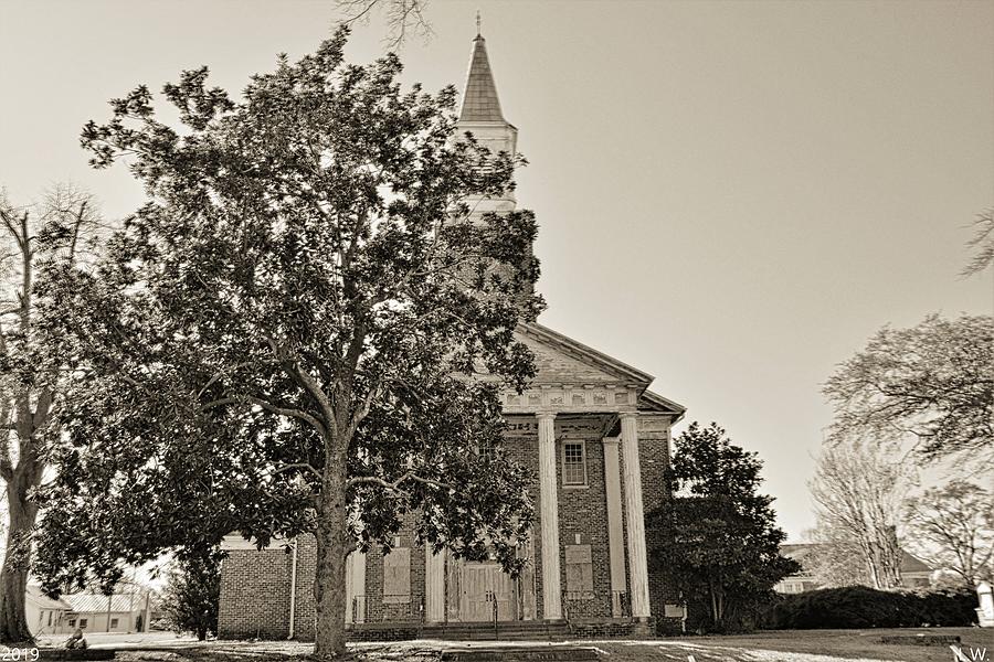 South Carolina State Hospital Chapel Of Hope Black And White 2 Photograph by Lisa Wooten