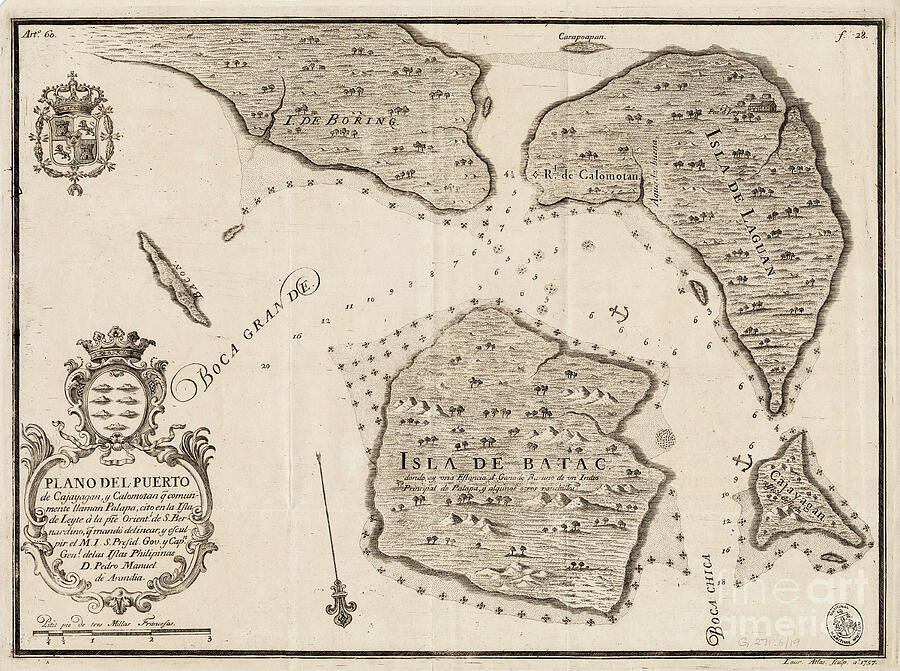 South China Sea, 1757 Engraving Drawing by Spanish School