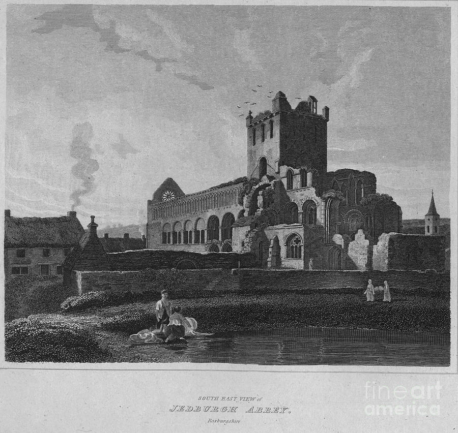 South East View Of Jedburgh Abbey Drawing by Print Collector