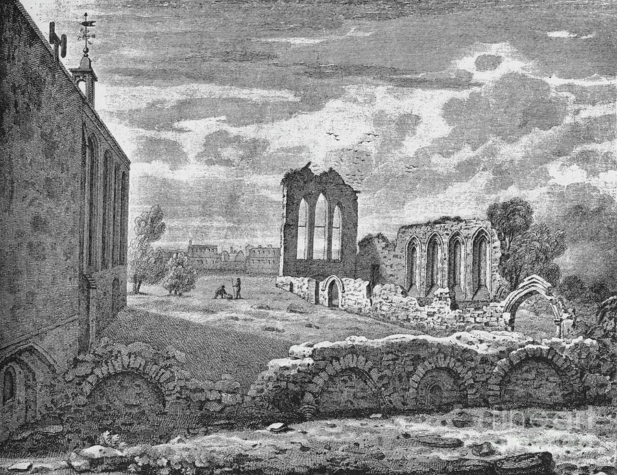 South-east View Of The Nunnery Of St Drawing by Print Collector