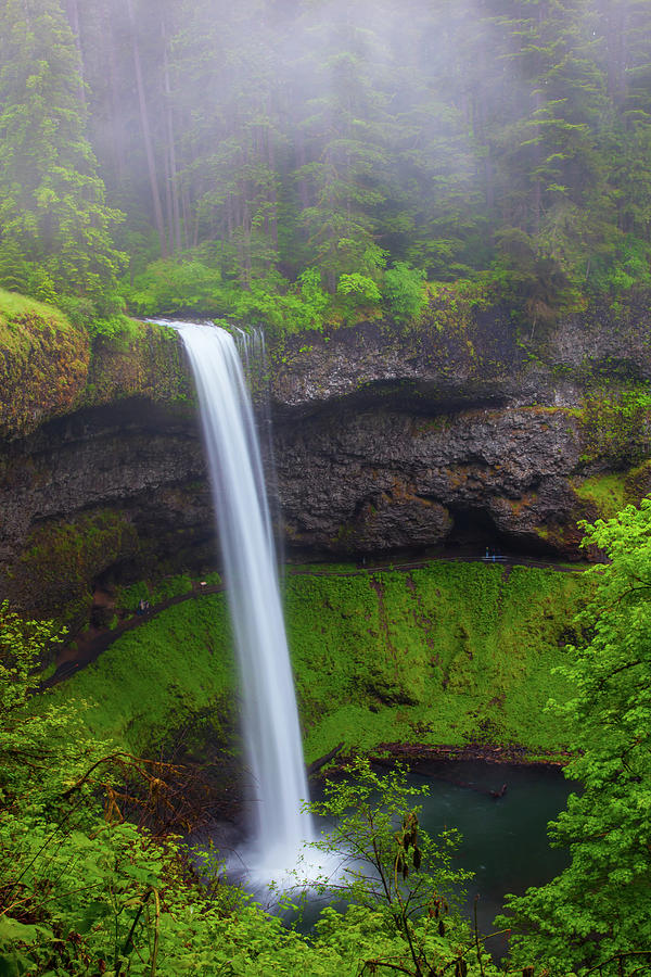 South Falls - Silver Falls State Park Photograph by By Michael A. Pancier