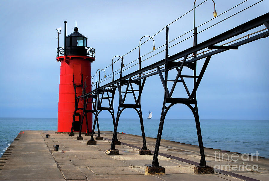 South Haven Lighthouse Digital Art by Glenn Morimoto | Fine Art America