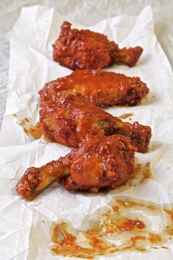 South Korean Fried Chicken Hot And Spicy Photograph by Andre Baranowski