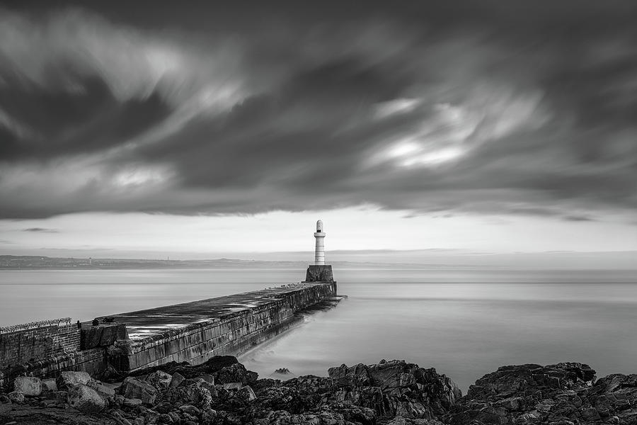 Black And White Photograph - South Pier 2 by Dave Bowman