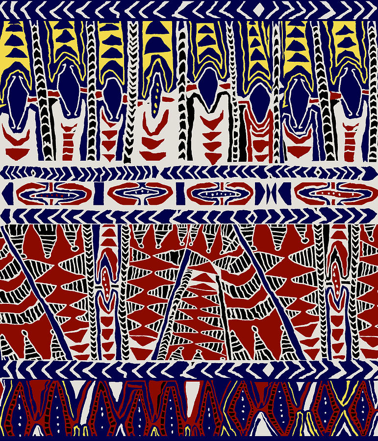 South Seas Samoa Batik Digital Art by Vagabond Folk Art - Virginia Vivier