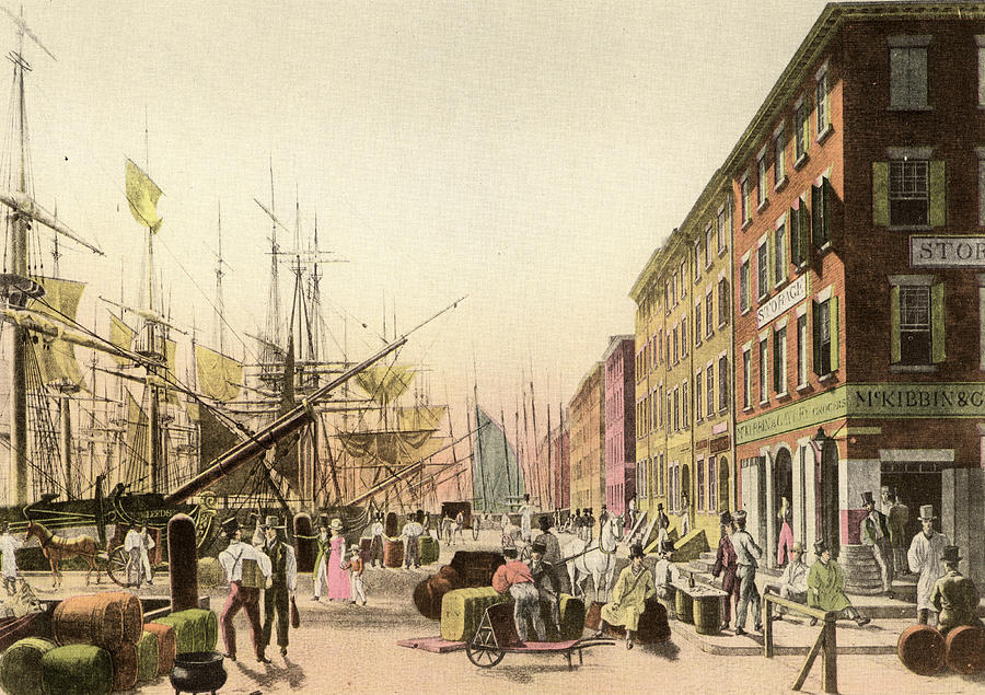 South Street From Maiden Lane, 1828 Photograph by Kean Collection