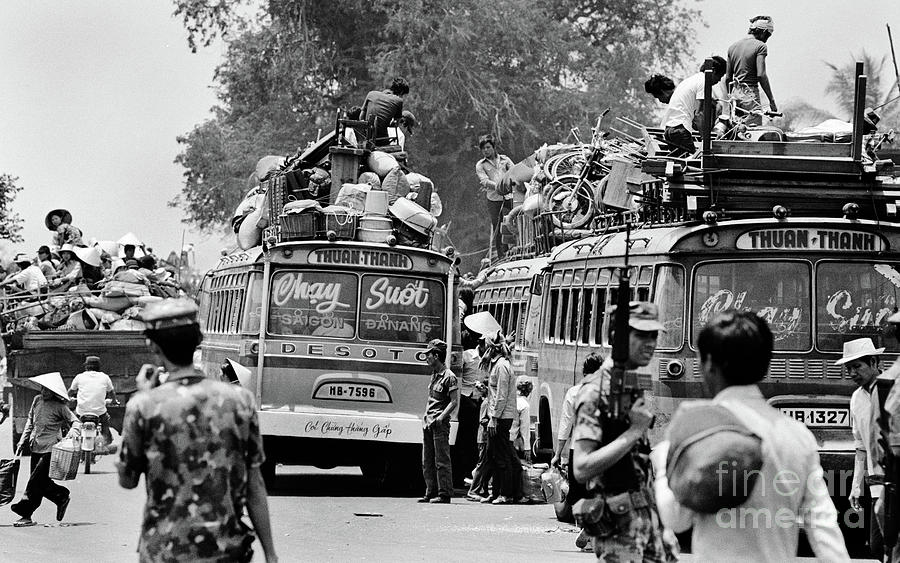 South Vietnamese Flee Vietnam Photograph by Bettmann