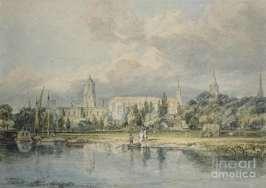 South View Of Christ Church From The Meadows By Turner Painting by Joseph Mallord William Turner