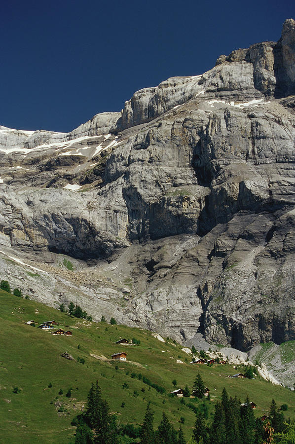 South Wall Of Mountain Diablerets Near Lake Derborence, Canton Of Valais, Switzerland Photograph by Aldo Acquadro