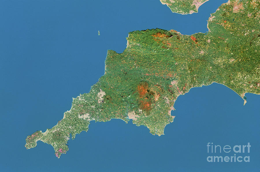 South-west Of England Mosaic Photograph by Nrsc Ltd/map Appeal/science Photo Library
