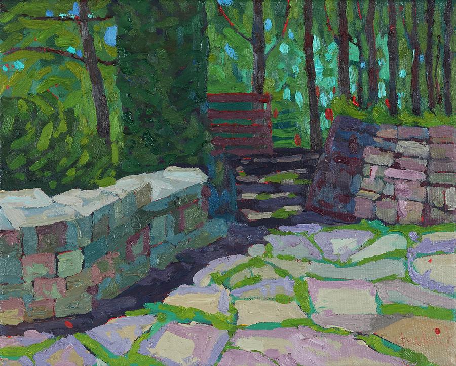 Impressionism Painting - Southampton Saugeen Amphitheatre Hidden Garden by Phil Chadwick