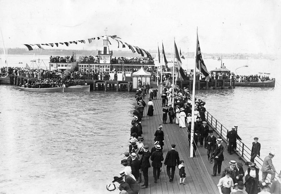 Black And White Photograph - Southend Pier by Hulton Archive