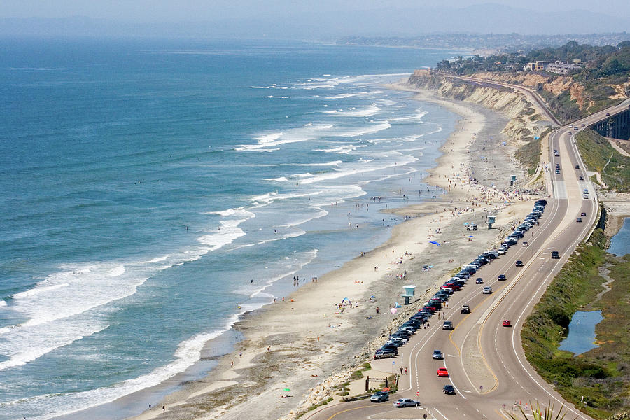 Southern California Beach From Above Photograph by Raquel Lonas