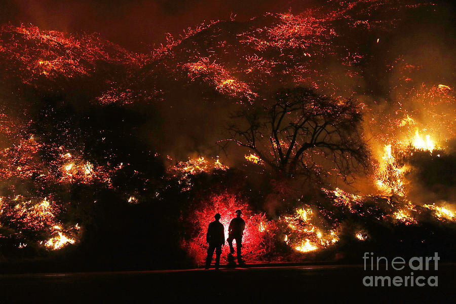 Southern California Wildfires Forces Photograph by Mario Tama