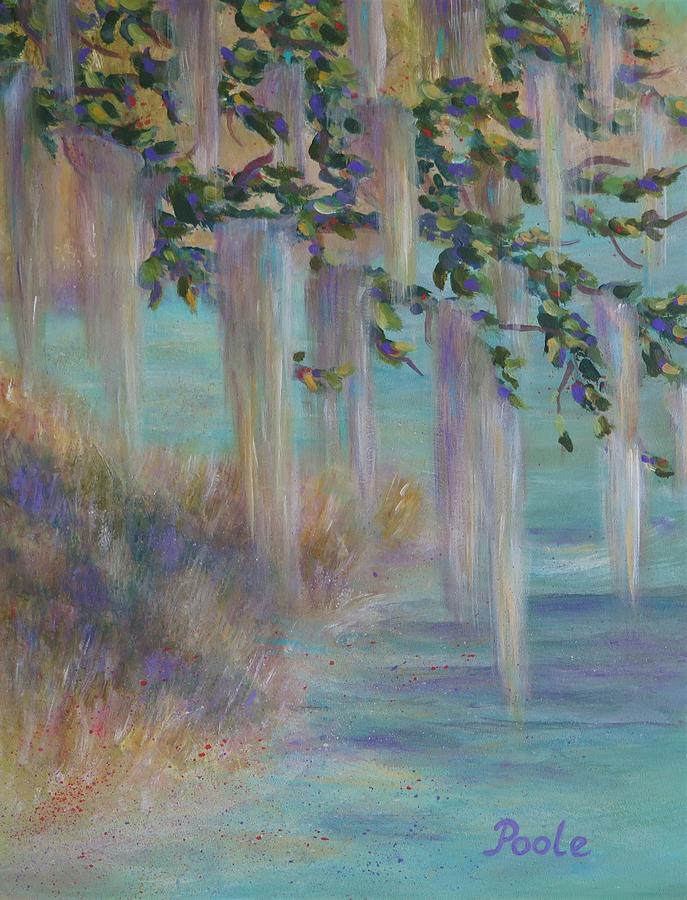 Southern Charm Lowcountry Moss Painting by Pamela Poole