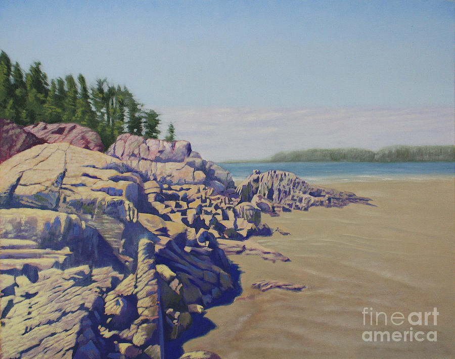 Southern View Tofino Beach Painting by Shelley Newman