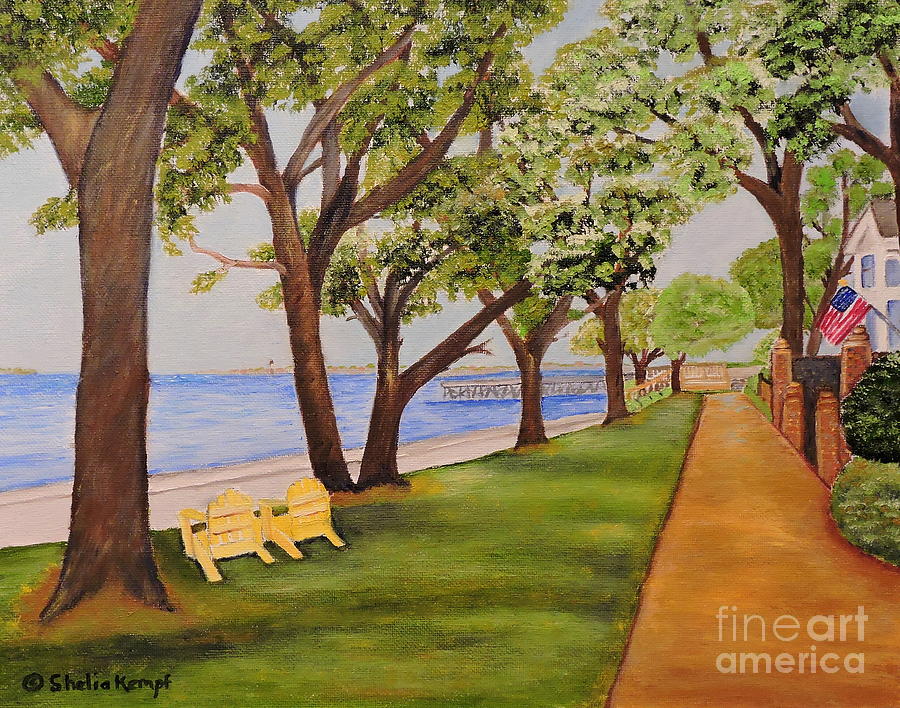 Southport Stroll - Two Painting by Shelia Kempf