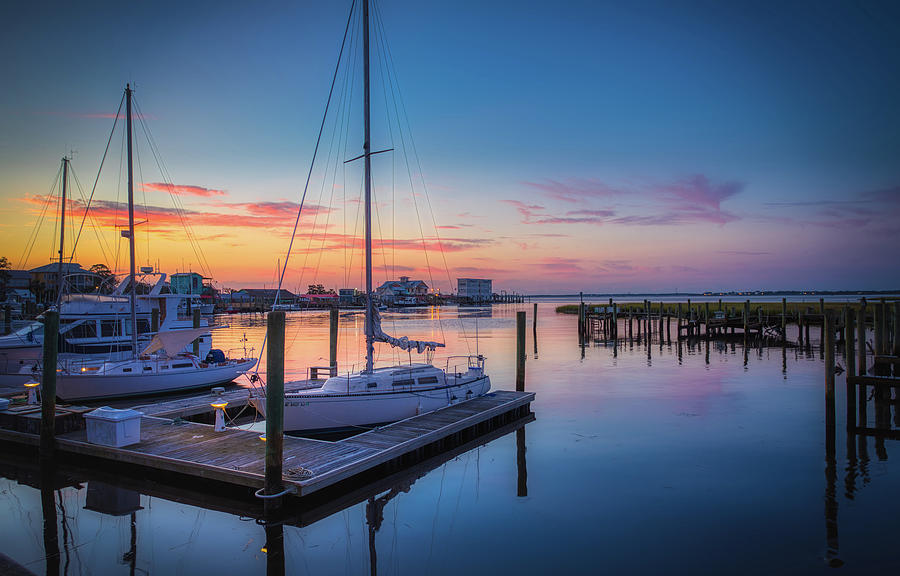 Southport Yacht Basin Sunrise Photograph by Nick Noble