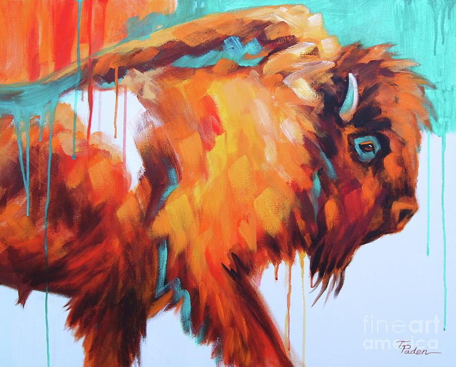 Buffalo Painting - Southwest Spirit Bison by Theresa Paden