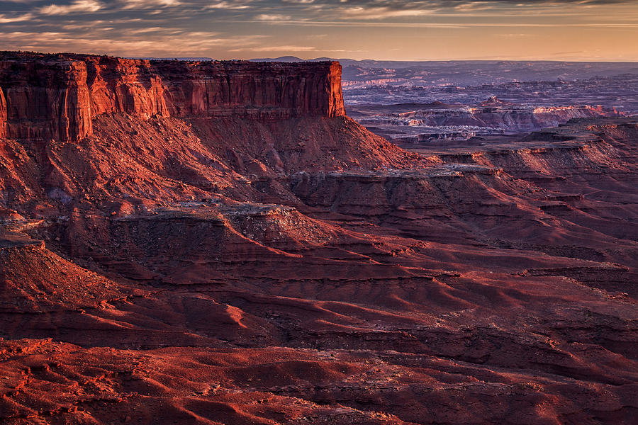 Southwest Sunset Light On Red Cliffs Photograph by Michael Riffle