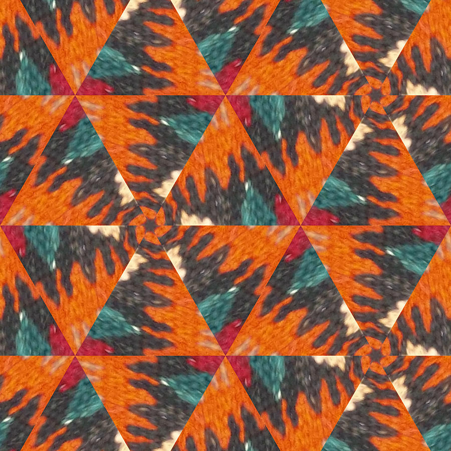 Southwestern, pinwheel, Indian, woven, rug Digital Art by Scott S Baker