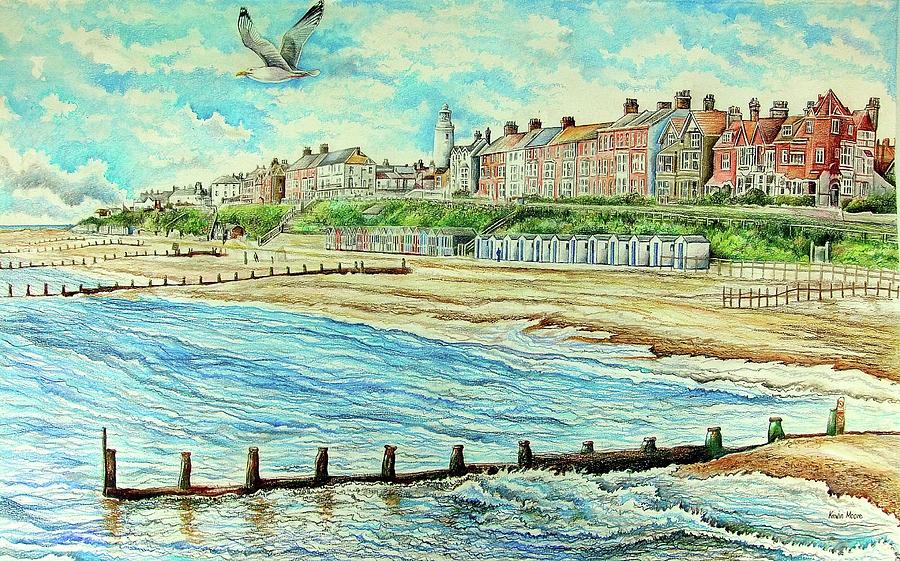 Southwold Beach Painting by Kevin Derek Moore