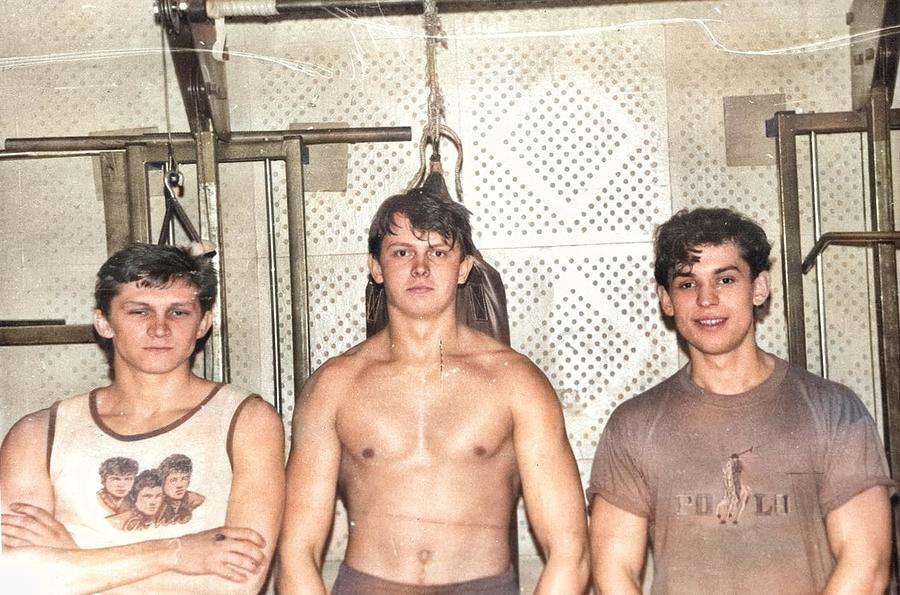 soviet  bodybuilder guys colorized by Ahmet Asar Painting