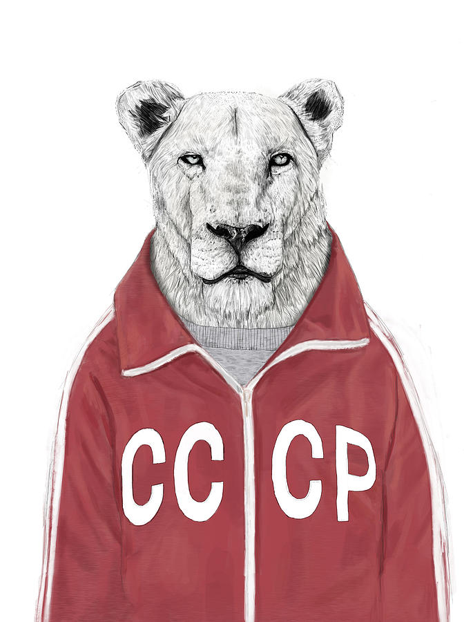 Lion Mixed Media - Soviet lion by Balazs Solti Lion Mixed Media - Soviet lion by Balazs Solti