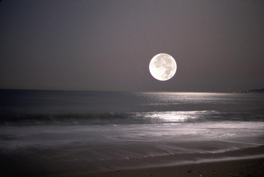 Spac045 Full Moon Photograph by Mitch Diamond
