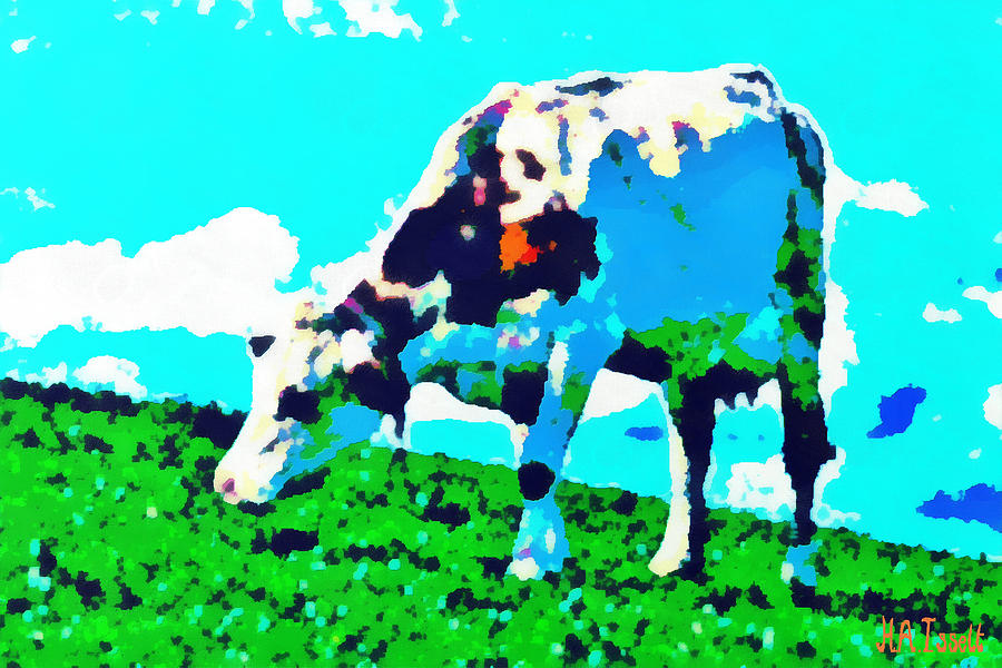 Space Cow Digital Art by Humphrey Isselt