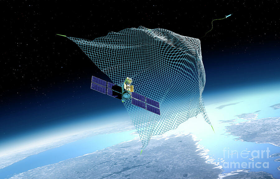 Space Debris Removal Mission Photograph by Mark Garlick/science Photo Library Space Debris Removal Mission Photograph by Mark Garlick/science Photo Library