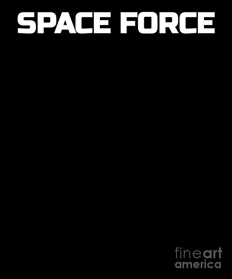 Q Digital Art - Space Force Fighter USA Galactic Military Black by Henry B