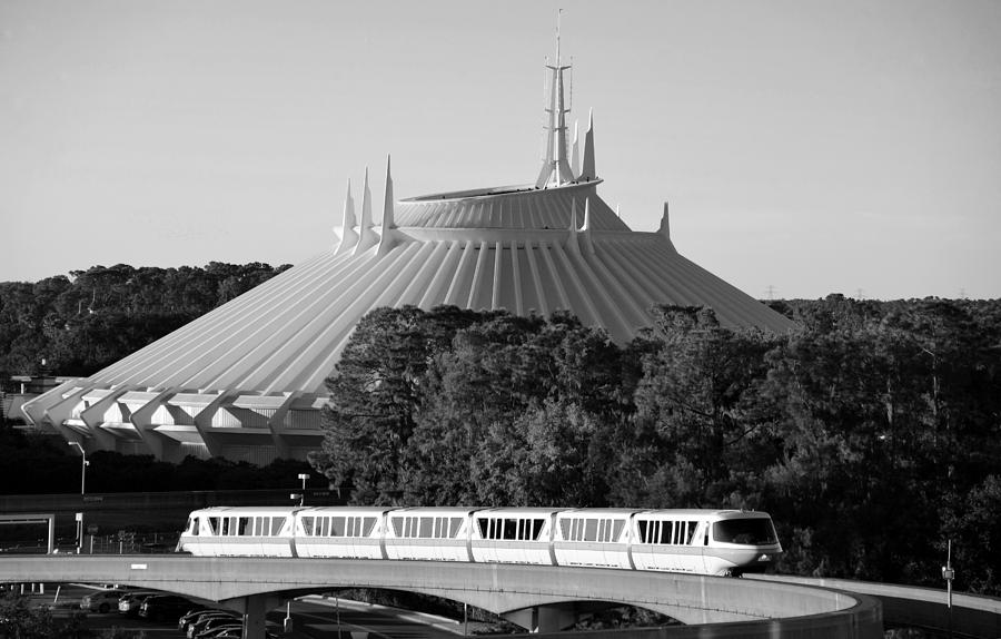 Space Mountain and monorail Photograph by David Lee Thompson