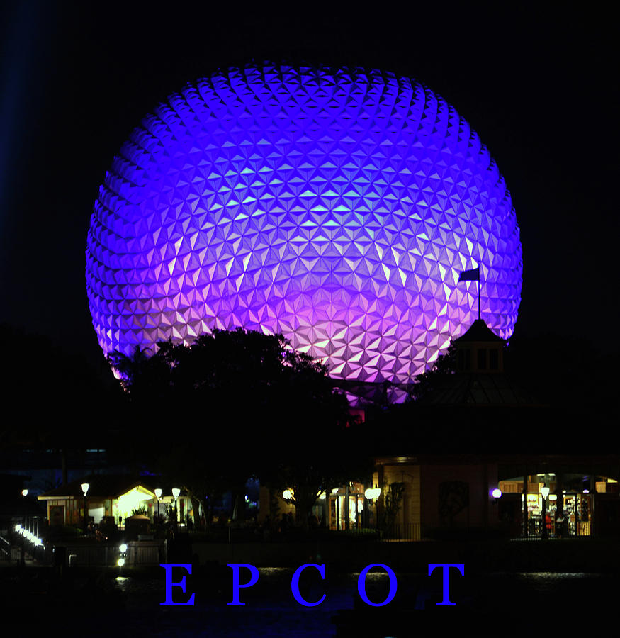 Space Ship Earth and Epcot Photograph by David Lee Thompson