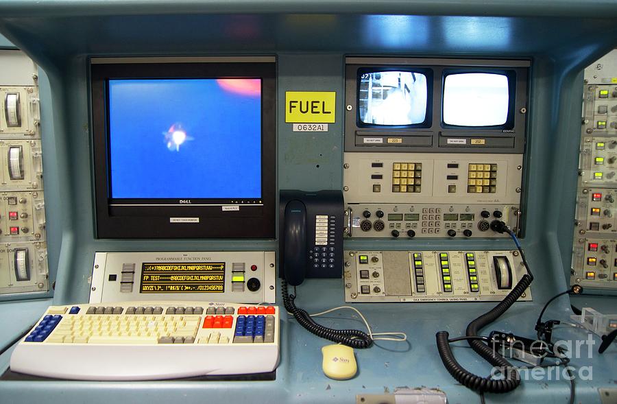 Space Shuttle Ground Equipment Console. Photograph by Mark Williamson/science Photo Library