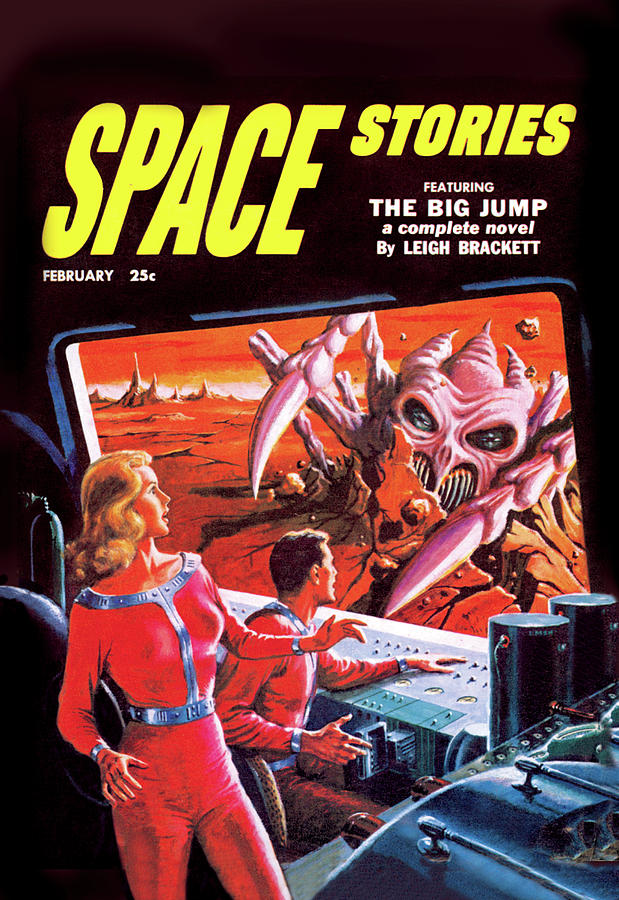 Space Stories: The Big Jump Painting by Ed Emshwiller