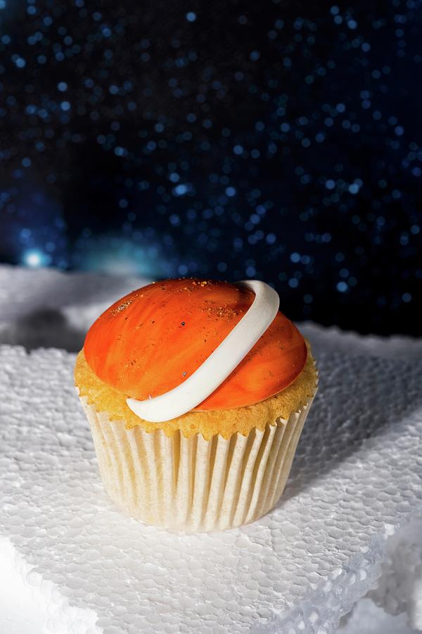 Space Themed Cupcake Photograph by Adrian Britton