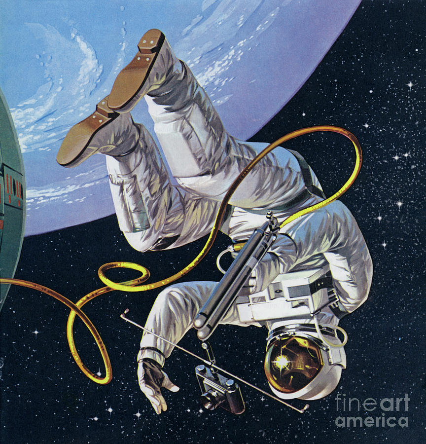 Space walk Painting by Angus McBride