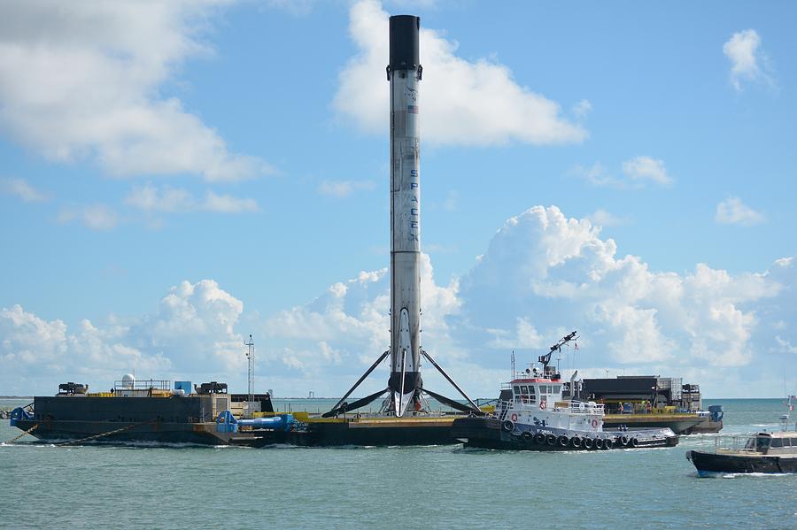 SpaceX Booster on Barge 2 Photograph by Bradford Martin