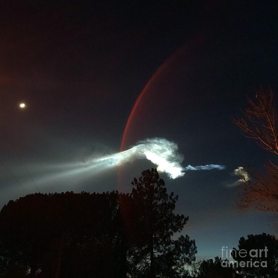Space X Launch over Southern California Photograph by Jenny Revitz Soper