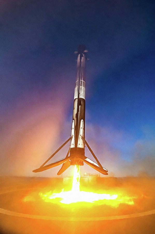 SpaceX Falcon 9 Precision Booster Landing Photograph by Matthias Hauser