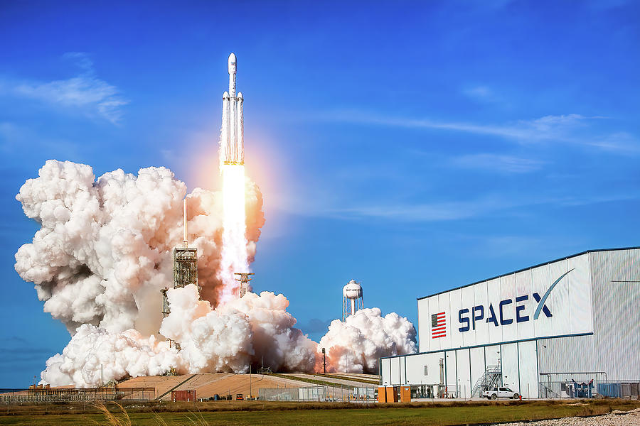 Spacex Falcon Heavy Launch 1 Photograph by Eric Glaser