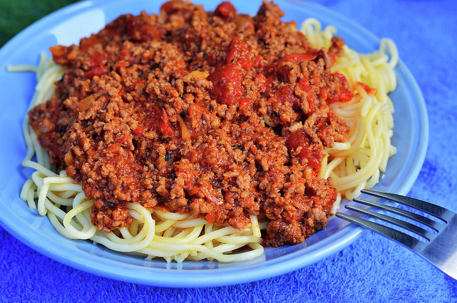Tomato Photograph - Spaghetti Bolognese  by Xt Render
