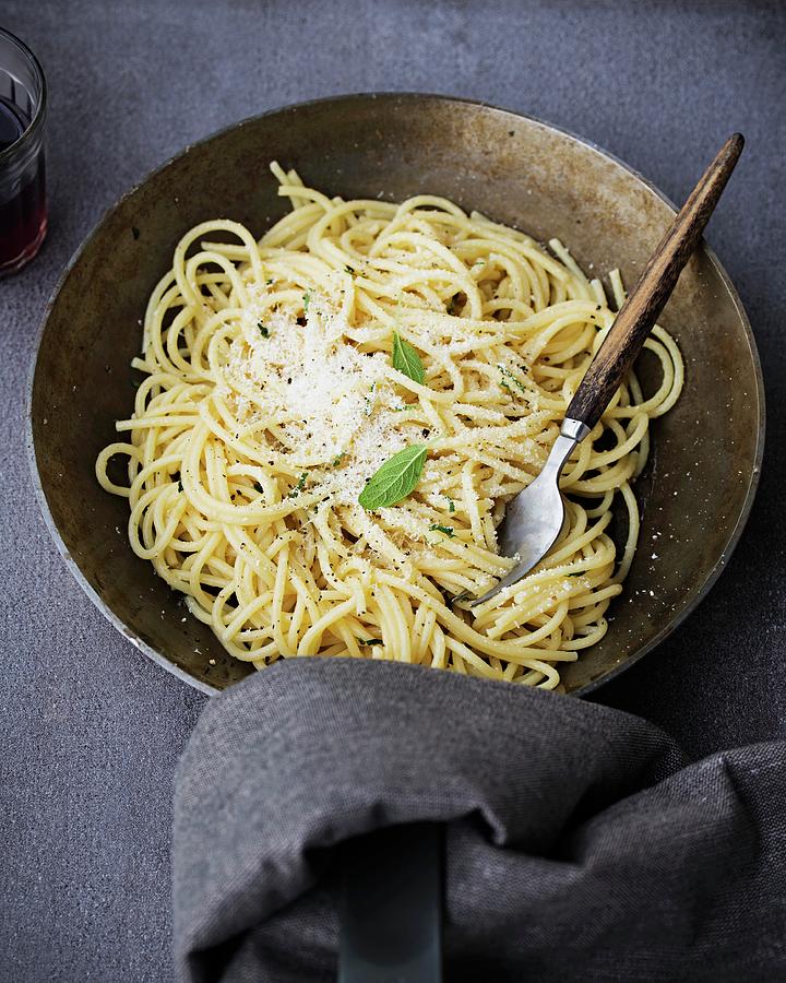 Spaghetti Burro E Salvia spagheti With Sage Butter, Italy Photograph by ...