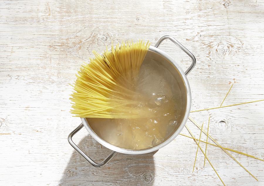 Spaghetti In A Pot Of Boiling Water Photograph by Misha Vetter