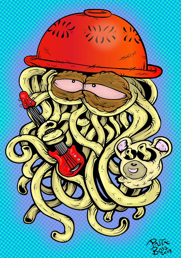 Pastafarian Digital Art - Spaghetti mon by Ross Marinaro