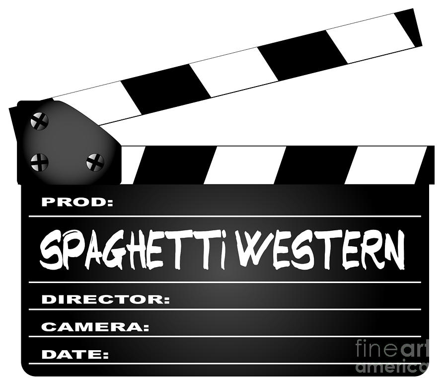 Spaghetti Western Movies Clapperboard Digital Art by Bigalbaloo Stock