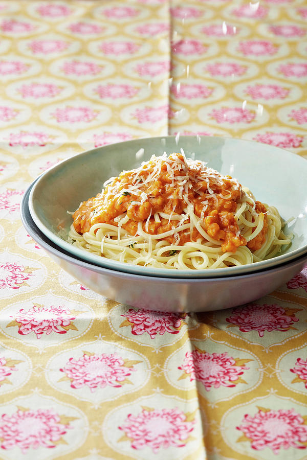 Spaghetti With A Lentil Bolognese Photograph by Meike Bergmann