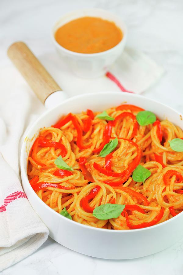 Spaghetti With Pepper Sauce Photograph by Claudia Gargioni