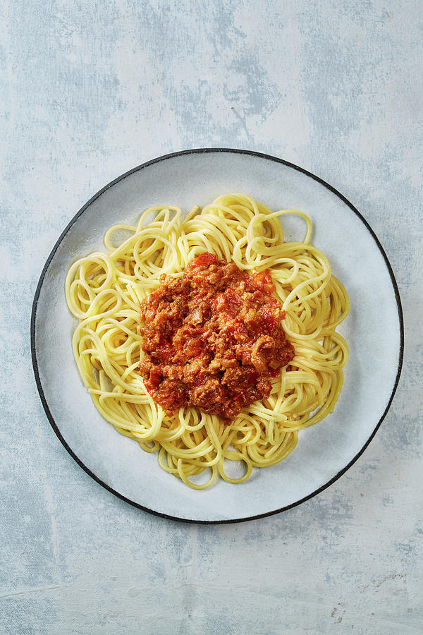 Spaghetti With Tempeh 'bolognese' Sauce Photograph by Clive Streeter